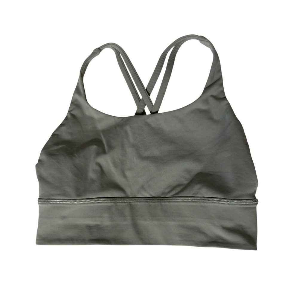 lululemon athletica gray strappy sports bra